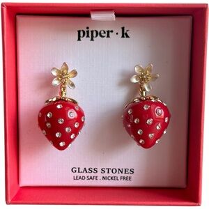 Piper K Strawberry‎ Earrings